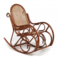 Кресло-качалка Tetchair MILANO разборная / без подушки / ротанг top quality, 58x136x103 см, Pecan орех