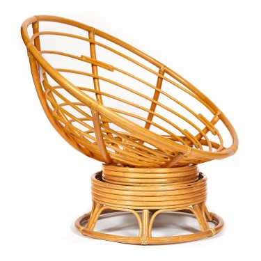 Кресло-качалка Tetchair PAPASAN/ПАПАСАН w 23/01 B /с подушкой/ 115х78х104 см, Honey мед, ткань Коричневый, 3М7-147