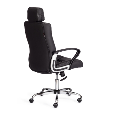 Кресло Tetchair OXFORD хром кож/зам, черный, 36-6