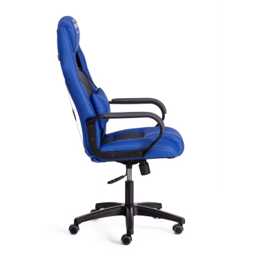 Кресло Tetchair DRIVER 22 кож/зам/ткань, синий/серый, 36-39/TW-12