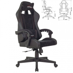 Кресло компьютерное BRABIX BRABIX Striker GM-121 экокожа/велюр Черное