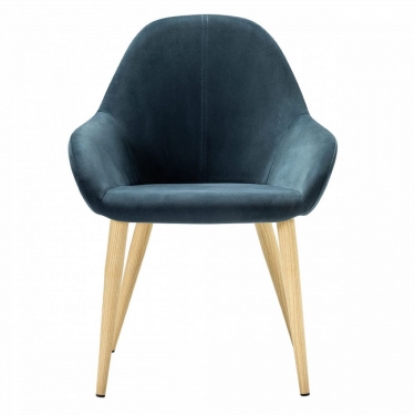 Стул R-home Kent Diag blue/нат.дуб
