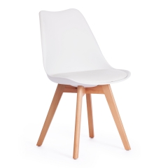 Стул Tetchair TULIP mod. 73 / 1 шт. в упаковке дерево/пластик/ПУ, 48.552.583cм, белый