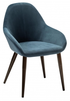 Стул R-home Kent Diag blue/т.орех