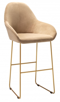 Стул R-home Kent бар Diag beige/Линк золото