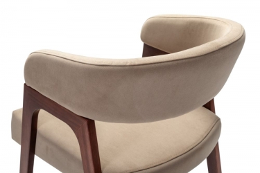 Кресло полубарное R-home Baxter Beige/т.орех