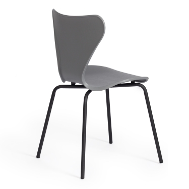 Стул Tetchair Jacobsen mod DC 102 / 1 шт. в упаковке пластик/металл, 50 х 46 х 82 см , серый 024/черный