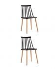 Стул Stool Group Морган пластиковый черный 2 шт