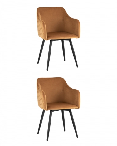 Комплект из двух стульев Stool Group Ника вращающийся велюр терракотовый 2 шт.