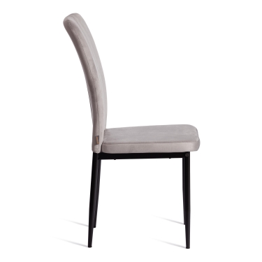 Стул Tetchair VERTER mod. BC577-DC металл, флок, 41 х 52 х 95 см, Light grey светло-серый HLR14 / черный