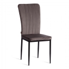 Стул Tetchair VERTER mod. BC577-DC металл, флок, 41 х 52 х 95 см, Dark grey темно-серый HLR24 / черный