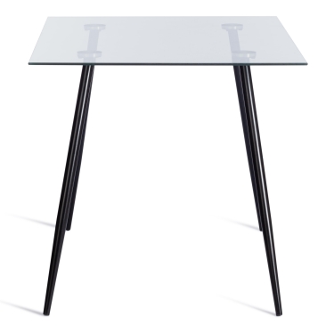 Стол Tetchair SOPHIA mod. 5003 металл/стекло 8мм, 110 х 80 х 75 см, черный / прозрачный