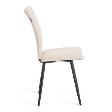 Стул обеденный Tetchair Monte Carlo флок , 50х55х93, молочный/черный, 4