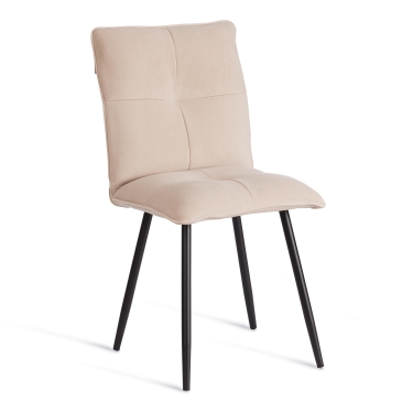 Стул обеденный Tetchair Sweet LT, велюр, бежевый/черный, 7, 41х55х88 см