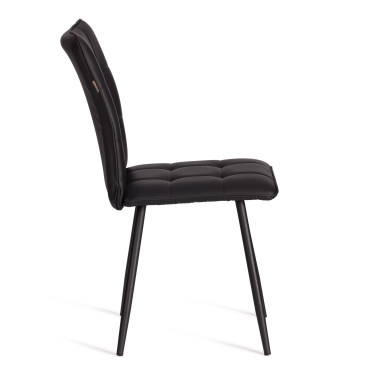 Стул обеденный Tetchair Bari LT, экокожа, черная, 41х55х89 см