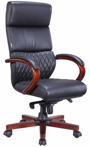 Кресло для руководителя Everprof Everprof President Wood Экокожа Черный