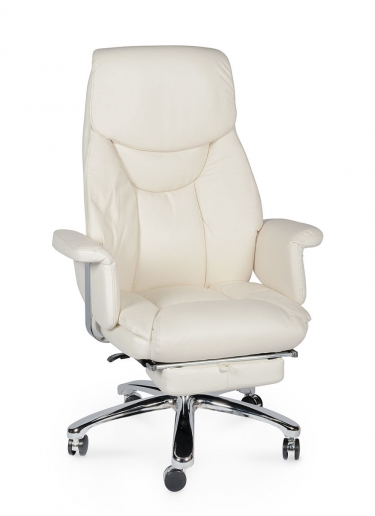Кресло офисное Норден Парламент H-2021-70-5 ivory leather Слоновая кость