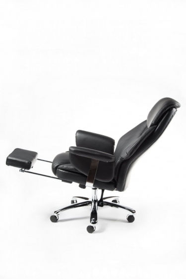 Кресло офисное Норден Парламент H-2021-35 black leather Черный