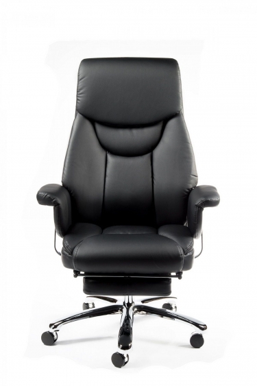 Кресло офисное Норден Парламент H-2021-35 black leather Черный