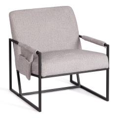 Кресло Tetchair Charli LUX/Чарли Люкс велюр/букле, VT shape silver, 70х80х82 см