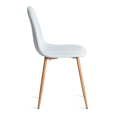 Стул Tetchair BREEZE mod. 4724 Велюр/металл , 44 х 53 х 87 см, Aquamarine аквамарин HLR16 / натуральный