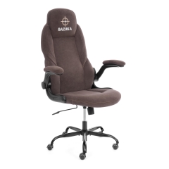Кресло геймерское Tetchair BAZUKA metalBL велюр, коричневый, 6