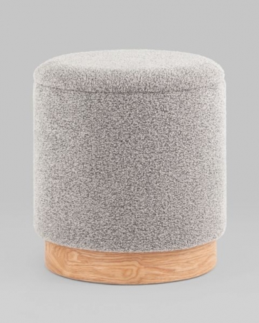 Пуф с ящиком Stool Group Холли S букле серый