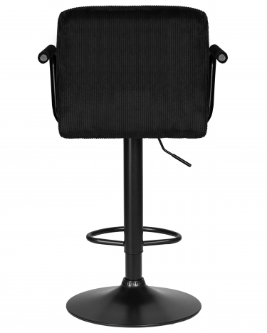 Стул барный DOBRIN DOBRIN KRUGER ARM BLACK черный вельвет LAR-E2041-52