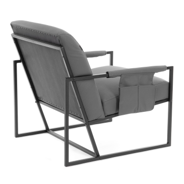 Кресло Tetchair Charli LUX/Чарли Люкс К экокожа , Sharp Графит, 70х80х82 см
