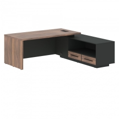 Стол руководителя правый Skyland VELION VENEER VRCT 2119 R Американский орех Яшма черная