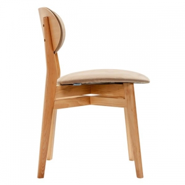 Стул R-home Rasmus Diag beige/нат.бук