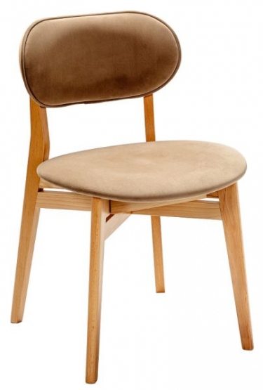 Стул R-home Rasmus Diag beige/нат.бук