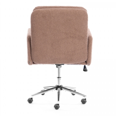 Кресло Tetchair Dover хром букле, коричневый, barni cocoa