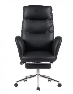 Кресло руководителя Stool Group TopChairs Solid с оттоманкой черный