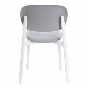 Стул Tetchair ADORE mod. XRB-1025 пластик, серый / белый grey / white, 41 х 53 х 81,5 см