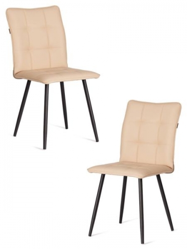 Стул обеденный Tetchair Bari 2 шт. в упаковке LT, экокожа , бежевая, 41х55х89 см