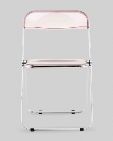 Стул Stool Group Fold Pink складной розовый прозрачный пластиковый