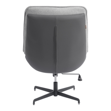 Кресло лаунж Tetchair Cosmo велюр/букле/экокожа, VT shape silver/графит