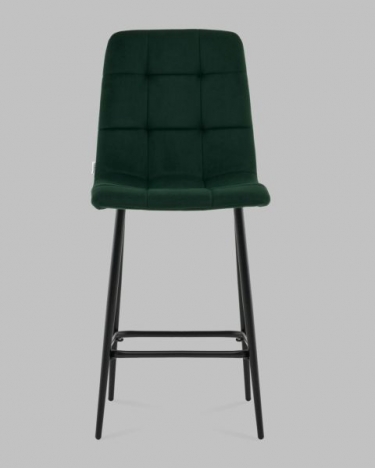 Стул полубарный Stool Group Одди ПБ велюр темно-зеленый