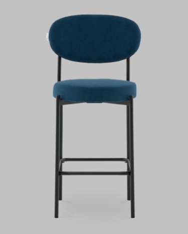 Стул Полубарный Stool Group Бриф DD ПБ велюр синий