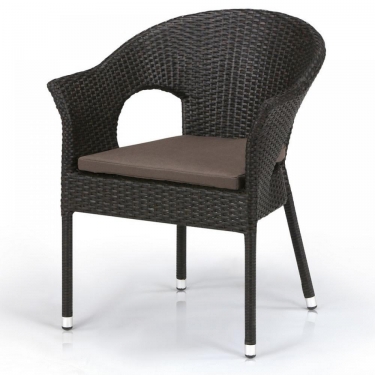 Плетеное кресло из искусственного ротанга Афина-мебель Y97B-W53 Brown