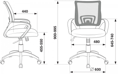 Кресло офисное Бюрократ Бюрократ CH-W695N/DB/TW-10N Темно-синий