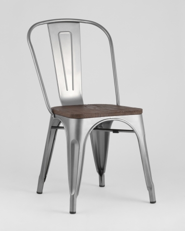 Стул Stool Group Tolix Wood 850 Серебристый