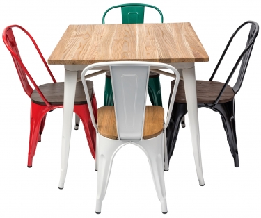 Стул Stool Group Tolix Wood 850 Черный
