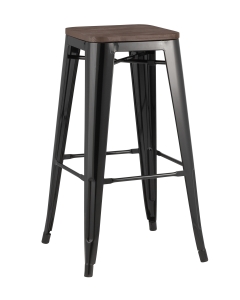 Стул барный Stool Group TOLIX WOOD Черный