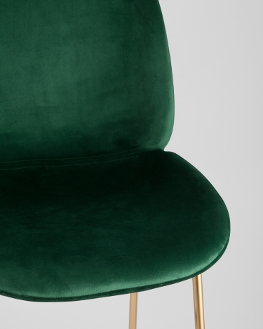 Стул барный Stool Group Beetle Lite PU со спинкой Изумрудный