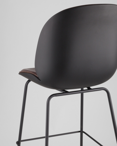 Стул барный Stool Group Beetle Lite PU со спинкой Коричневый