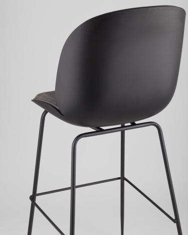Стул барный Stool Group Beetle Lite PU со спинкой Серый