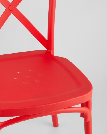 Стул пластиковый Stool Group Кроссбэк Красный