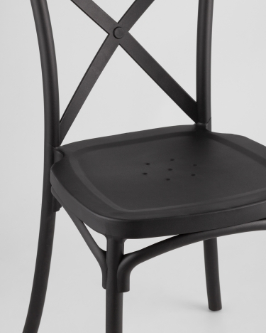 Стул пластиковый Stool Group Кроссбэк Черный